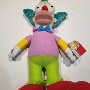 The Simpsons KRUSTY the Clown TV Plush Stuffed Toy 15" 2016 Toy Factory
